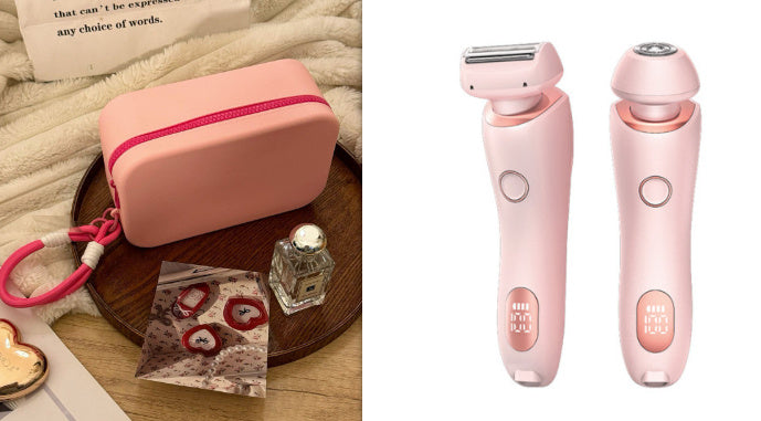 2 In 1 Hair Removal Epilator USB Rechargeable Trimmer Women Body Razor Face Leg Armpit Bikini Hand Pubic Shaver Hair Remover - Balochistan LLC 