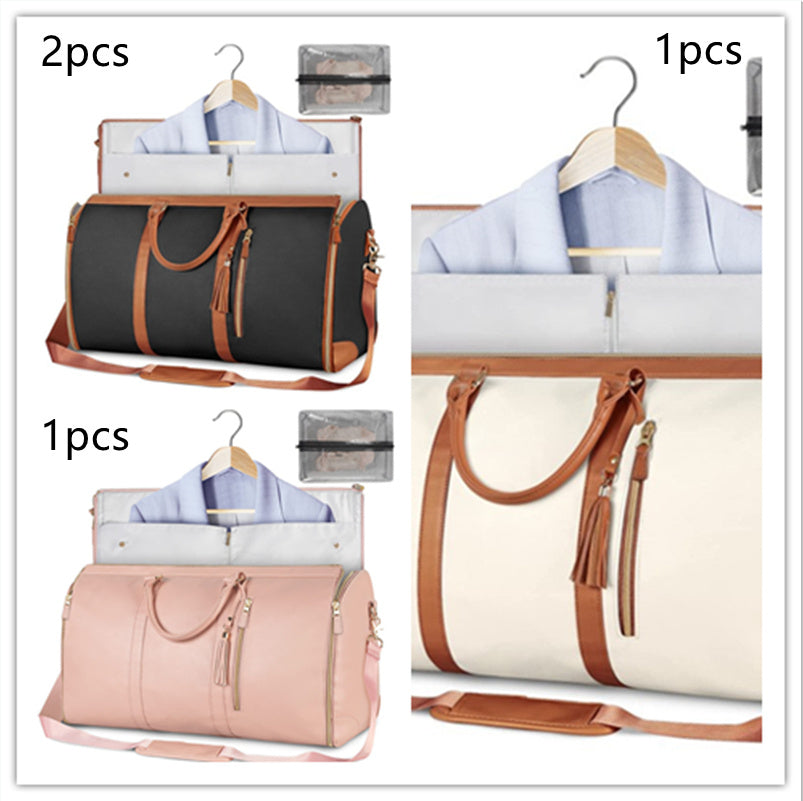 Large Capacity Travel Duffle Bag Women's Handbag Folding Suit Bag Waterproof Clothes Totes - Balochistan LLC 