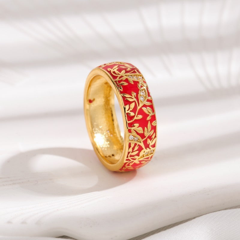 Oil Ring Simple Pattern Couple's Ring - Balochistan LLC  Product information: Type: Ring Treatment Process: Electroplating Color: red, pink, black, green Applicable people: Unisex Size: no.6, no.7, no.8, no.9 Material: Copper Packing list: 1* Ring Product Image: