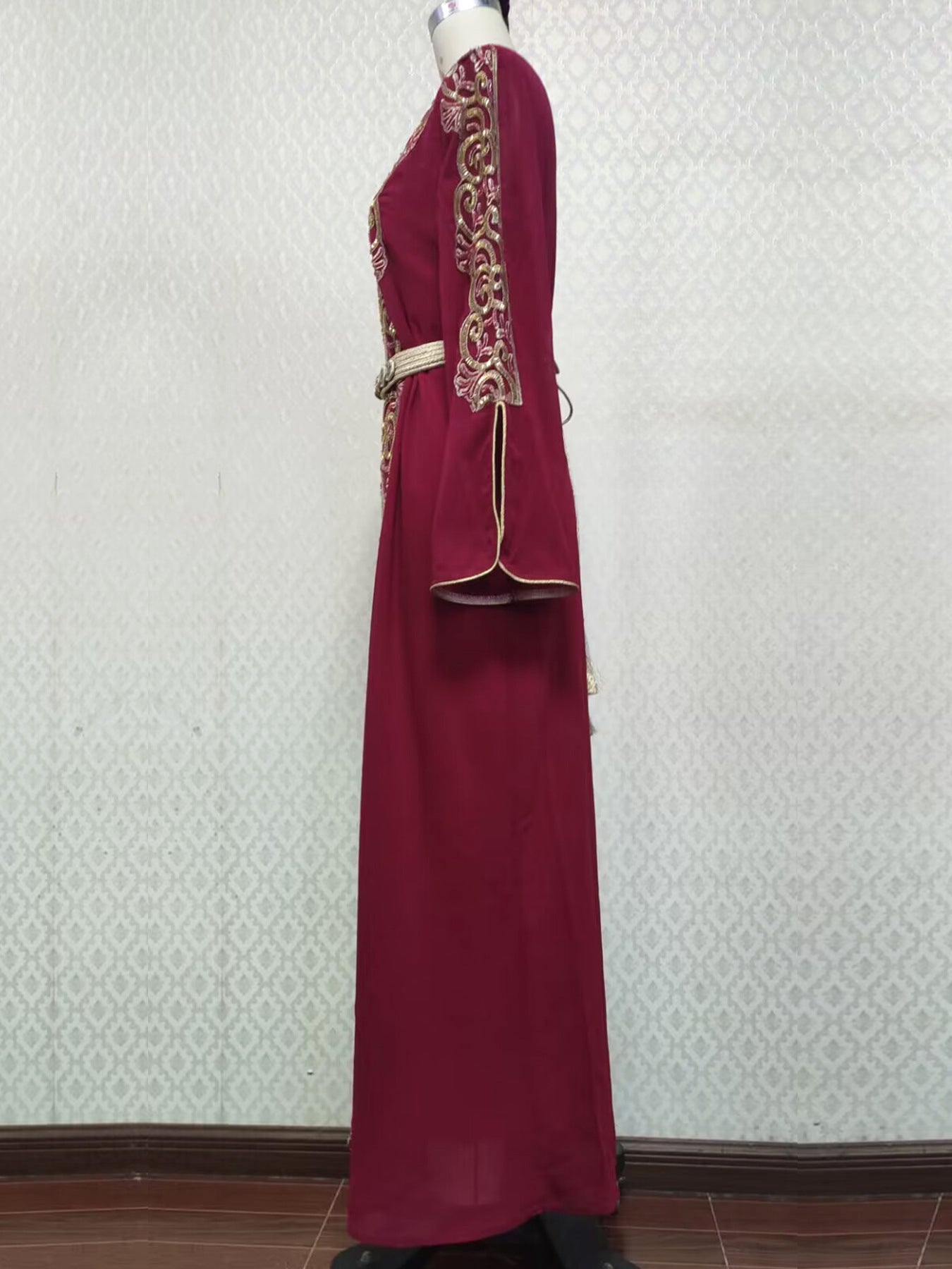 3737 Guerbang Arab Dubai Foreign Trade Embroidery Applique Dress