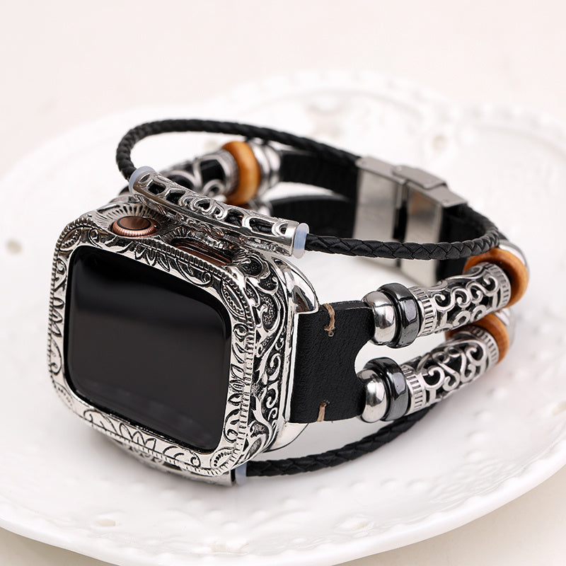 Ethnic Watch Belt Case Bezel Protective Cover