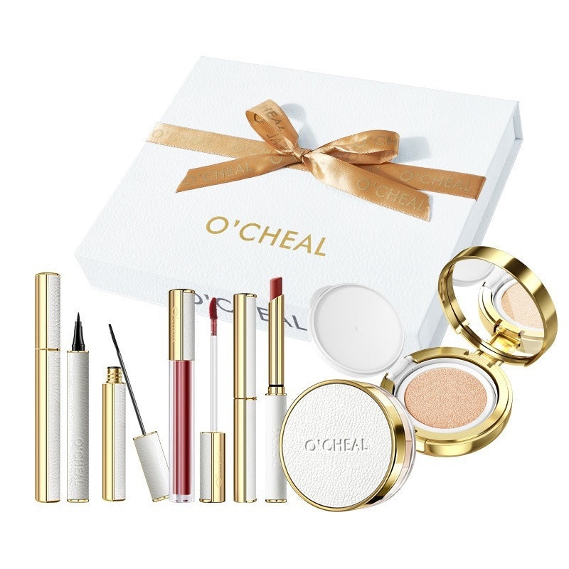 Cosmetics Makeup Lipstick Gift Box - Balochistan LLC  Product information: Color: six-piece set Model: Six-piece suit Specifications: Six-in-one suit Shelf life: three years Ingredients: peach blossom Color classification: Ivory Packing list: Cosmetics Makeup Lipstick Gift Box*1