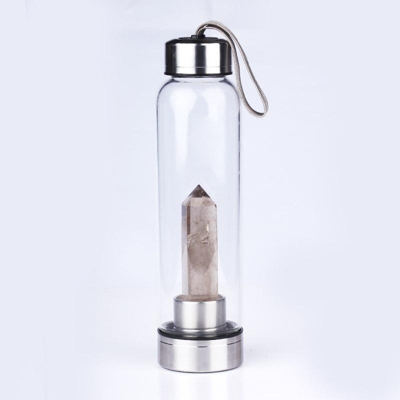 Natural crystal pillar energy glass