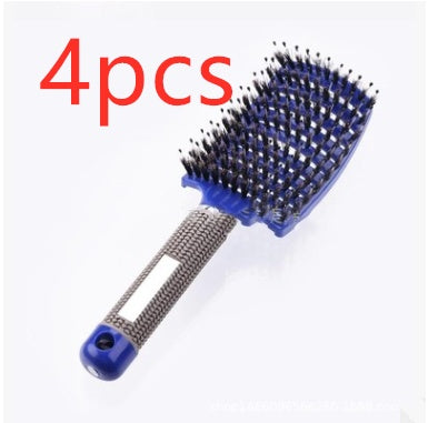 Hairbrush Anti Klit Brushy Haarborstel Women Detangler Hair Brush Bristle Nylon Scalp Massage  Teaser Hair Brush Comb - Balochistan LLC 