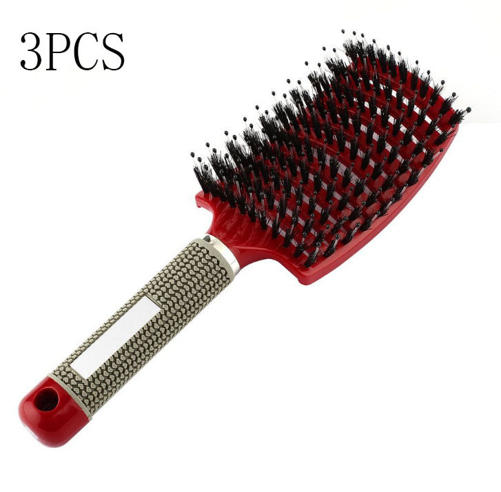 Hairbrush Anti Klit Brushy Haarborstel Women Detangler Hair Brush Bristle Nylon Scalp Massage  Teaser Hair Brush Comb - Balochistan LLC 