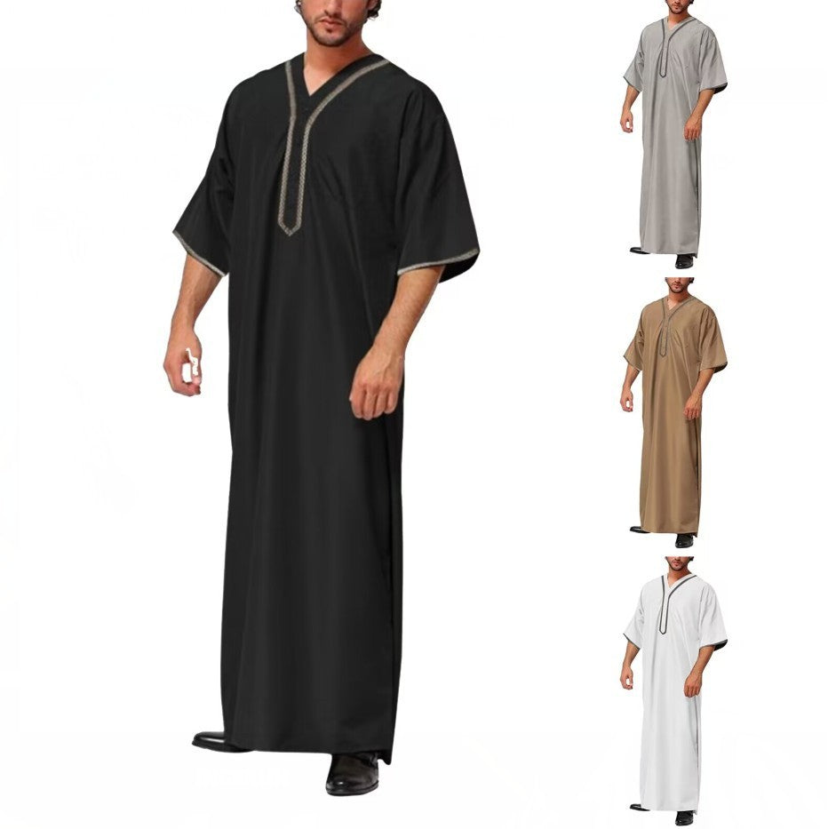 Muslim Middle East Arab Dubai Men's Loose Robe