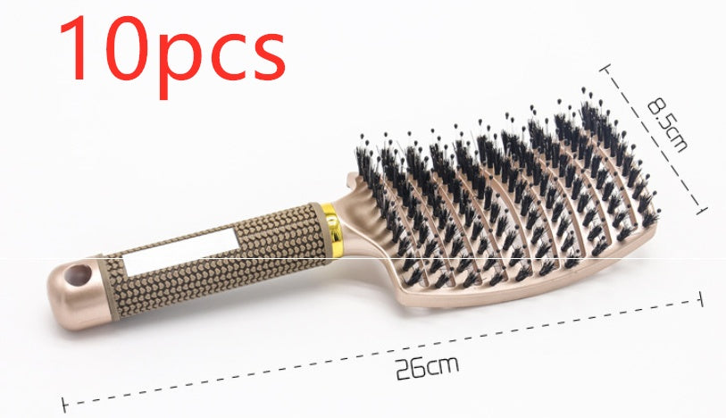 Hairbrush Anti Klit Brushy Haarborstel Women Detangler Hair Brush Bristle Nylon Scalp Massage  Teaser Hair Brush Comb - Balochistan LLC 