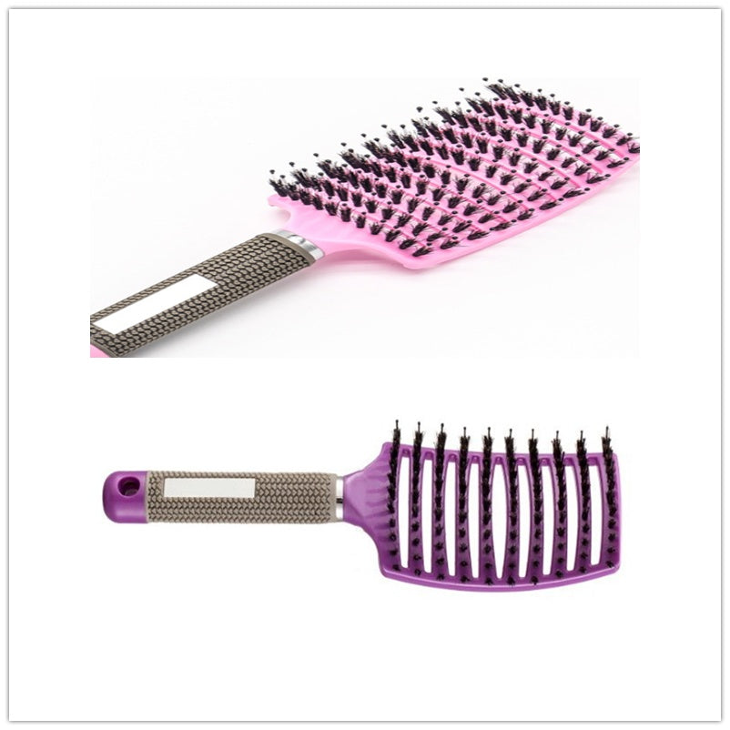 Hairbrush Anti Klit Brushy Haarborstel Women Detangler Hair Brush Bristle Nylon Scalp Massage  Teaser Hair Brush Comb - Balochistan LLC 