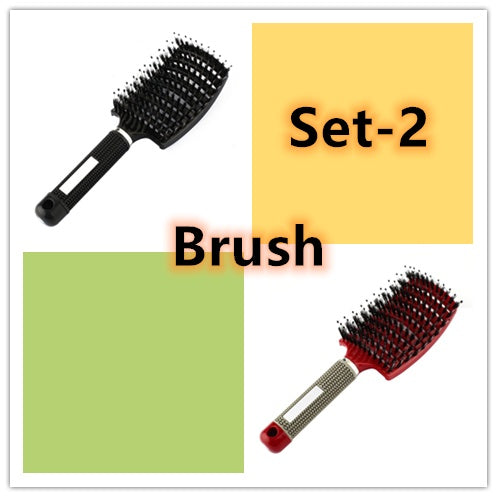 Hairbrush Anti Klit Brushy Haarborstel Women Detangler Hair Brush Bristle Nylon Scalp Massage  Teaser Hair Brush Comb - Balochistan LLC 