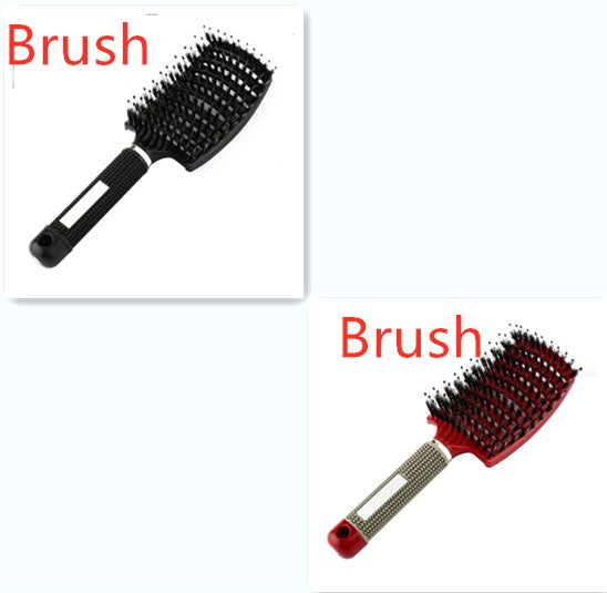 Hairbrush Anti Klit Brushy Haarborstel Women Detangler Hair Brush Bristle Nylon Scalp Massage  Teaser Hair Brush Comb - Balochistan LLC 