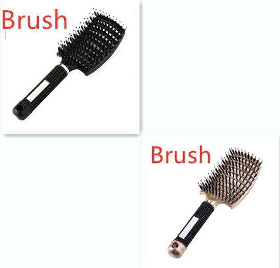 Hairbrush Anti Klit Brushy Haarborstel Women Detangler Hair Brush Bristle Nylon Scalp Massage  Teaser Hair Brush Comb - Balochistan LLC 