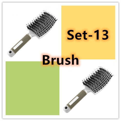 Hairbrush Anti Klit Brushy Haarborstel Women Detangler Hair Brush Bristle Nylon Scalp Massage  Teaser Hair Brush Comb - Balochistan LLC 