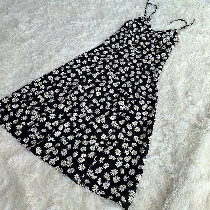 French Holiday Chrysanthemum Suspender Dress