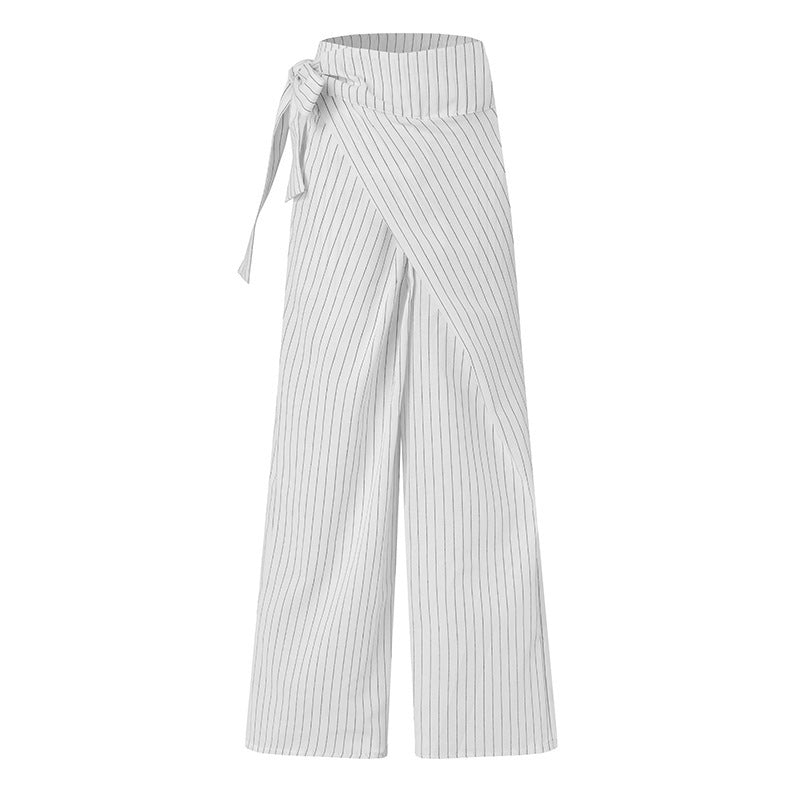 Independent Station Wish Autumn New Striped Lace-up Trousers - Balochistan LLC 