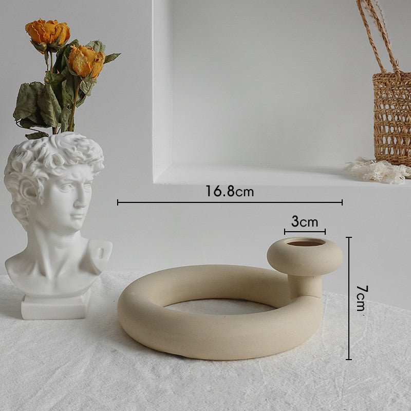 Simplicity Ceramic Vase Dry Flower Arrangement Home Decoration Ornament Living Room Display Art Vases