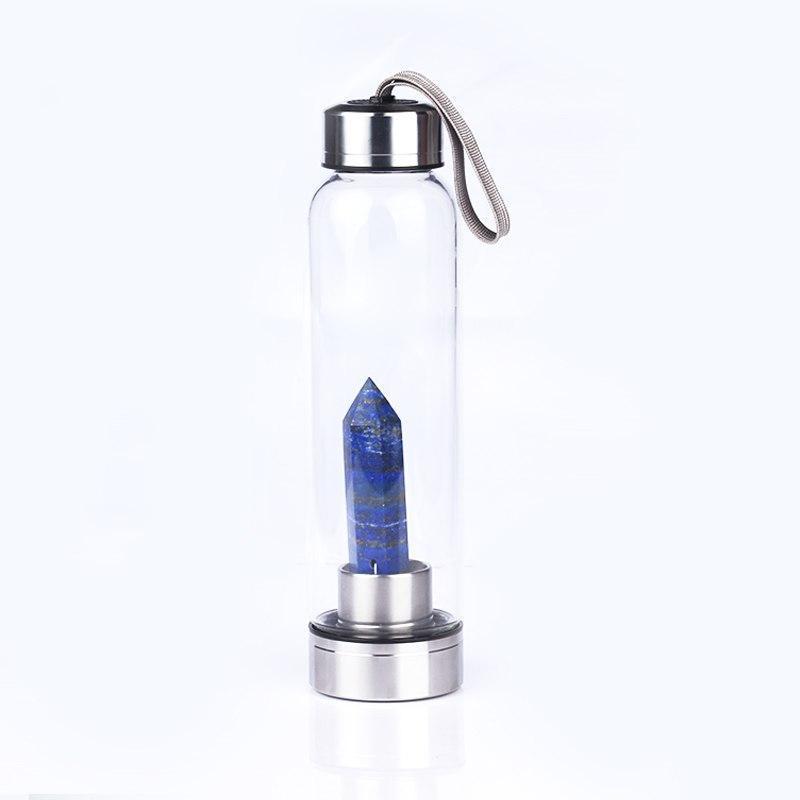 Natural crystal pillar energy glass