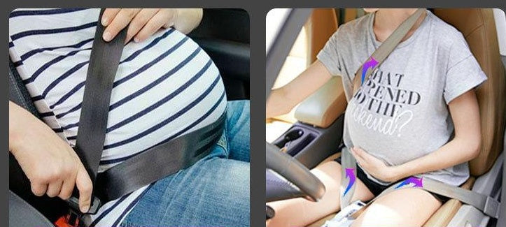 Car seat belt for pregnant women, car co-pilot special anti-stroke cover, pregnant driving - Balochistan LLC  Product information Product Type: Safety belt for pregnant women Material: ABS integrated injection Seat belt material: polyester webbing Color: black, white, green, pink Size： 60*200mm Packing list Pregnant woman seat belt X1 Photo