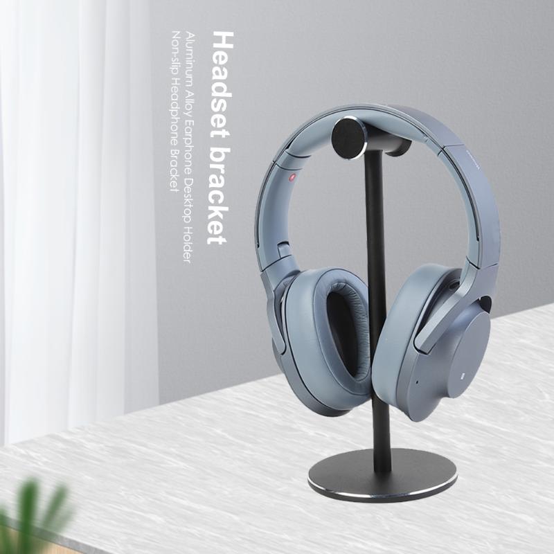 Aluminum Alloy Headset Bracket Storage Bracket - Balochistan LLC  Product information： Applicable products ： Earphones and accessories type ： Earphone bracket colour ： black Packing list： Display rack*1