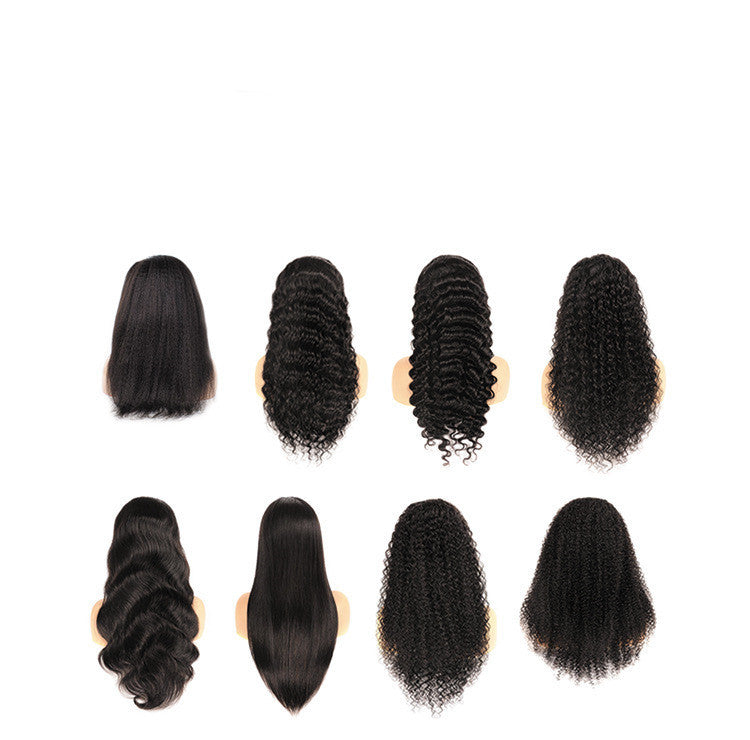 Real Hair Wigs Hair Bundles Wigs Europe And America 9A Straight Hair Curtain Straight Hair - Balochistan LLC 