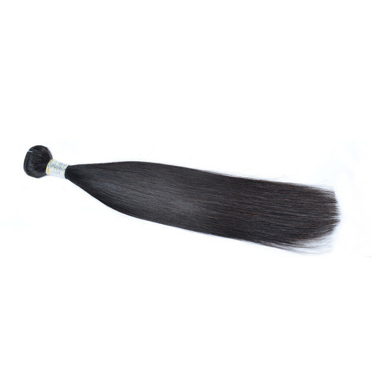 Real Hair Wigs Hair Bundles Wigs Europe And America 9A Straight Hair Curtain Straight Hair - Balochistan LLC 