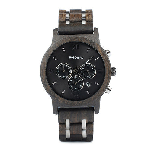 BOBO BIRD Wooden Men Watches Relogio Masculino Top Brand Luxury Stylish Chronograph Military Watch A Great Gift for Male OEM - Balochistan LLC  Watch Brand: BOBO BIRD Model: Q09 Watch Type: Wooden Men Wristwatches Style: Fashion and Casual Mirror Material: Hardlex Case Material: 100% Natural Wood Weight: 113g (not include box weight) Max Diameter: 44mm