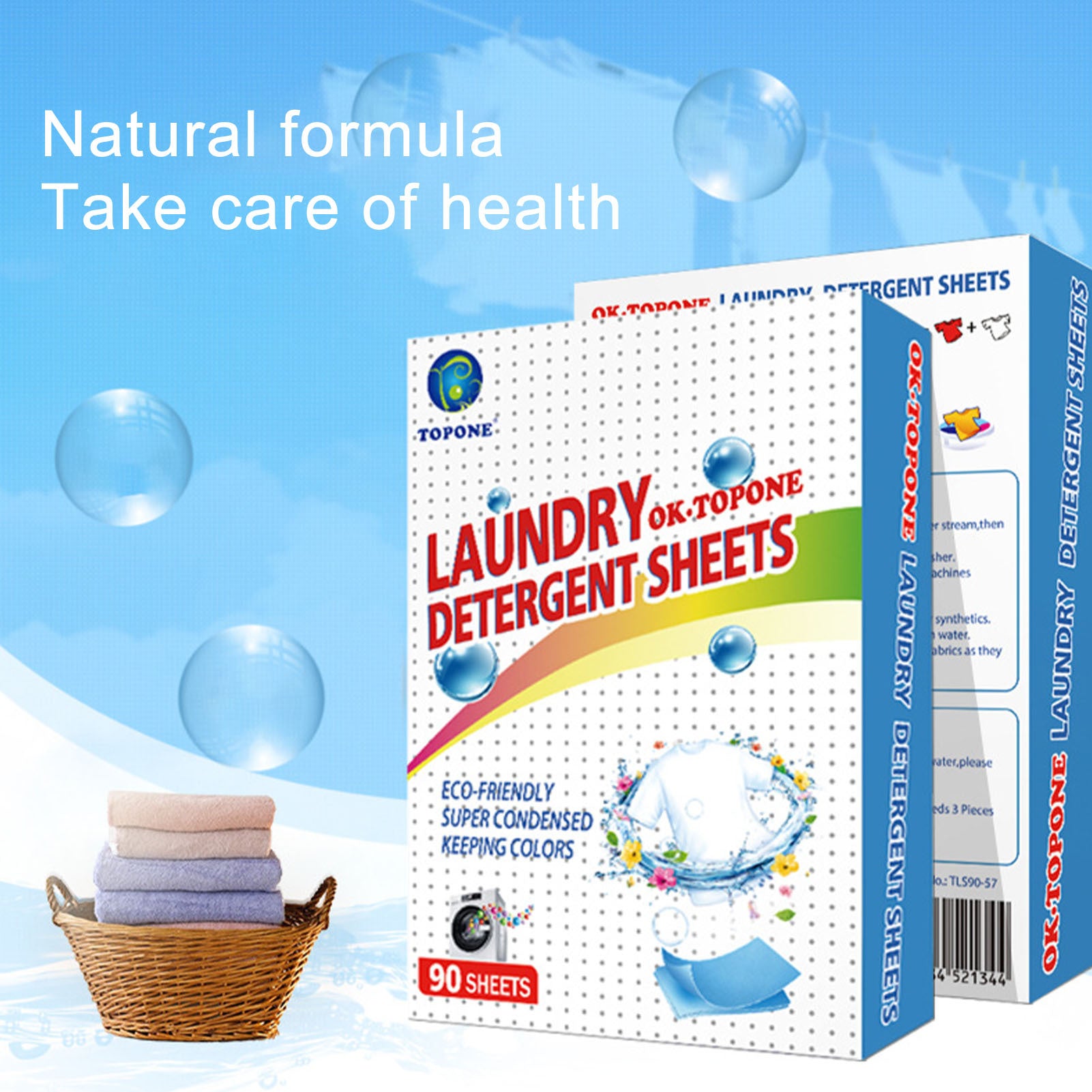 Washing Paper English - Balochistan LLC  Product Information: Efficacy: hand guard, deep cleansing, color protection, low foam and easy bleaching Fragrance type: natural Raw material: laundry tablets Net content: 90 pieces/box Size Information Size: 20 * 15.5 * 6cm Packing list: Laundry tablets*1