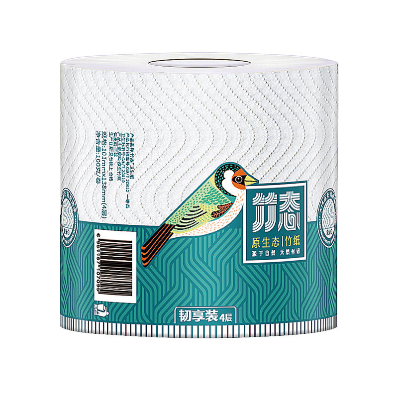 Bamboo 4 Layers 100g12 Rolls Of Paper - Balochistan LLC  Product information Material: Bamboo pulp Gram weight: 100 (g/m2) Paper color: elegant white Product size: 101mm x 138mm Product specifications: 100 g/roll 12 rolls/lift Package: Roll paper*1