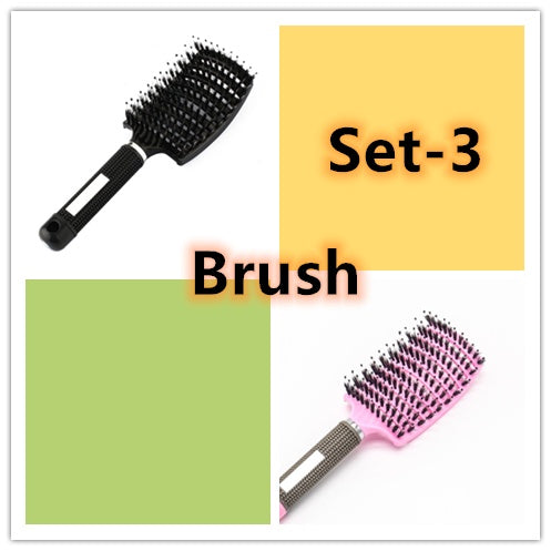 Hairbrush Anti Klit Brushy Haarborstel Women Detangler Hair Brush Bristle Nylon Scalp Massage  Teaser Hair Brush Comb - Balochistan LLC 