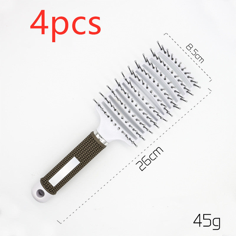 Hairbrush Anti Klit Brushy Haarborstel Women Detangler Hair Brush Bristle Nylon Scalp Massage  Teaser Hair Brush Comb - Balochistan LLC 