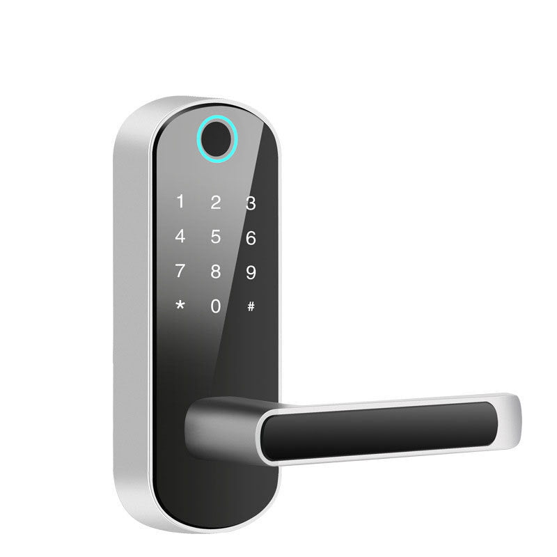 Smart Bluetooth fingerprint lock - Balochistan LLC  Fingerprint storage capacity: 200 Unlocking times: > 9000 (Times) Scanning time: < 1.5 (s) Admission rate: < 0.004% Rejection rate: < 0.0005% Working temperature: - 20 ℃ - 65 ℃ (℃) Working humidity: 20% - 90% Comparison method: 1: n Scope of application: wooden door, room door, office door, apartment door Service life: 90000 times Power supply: 4 No.5 alkaline dry batteries