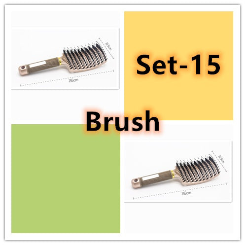 Hairbrush Anti Klit Brushy Haarborstel Women Detangler Hair Brush Bristle Nylon Scalp Massage  Teaser Hair Brush Comb - Balochistan LLC 