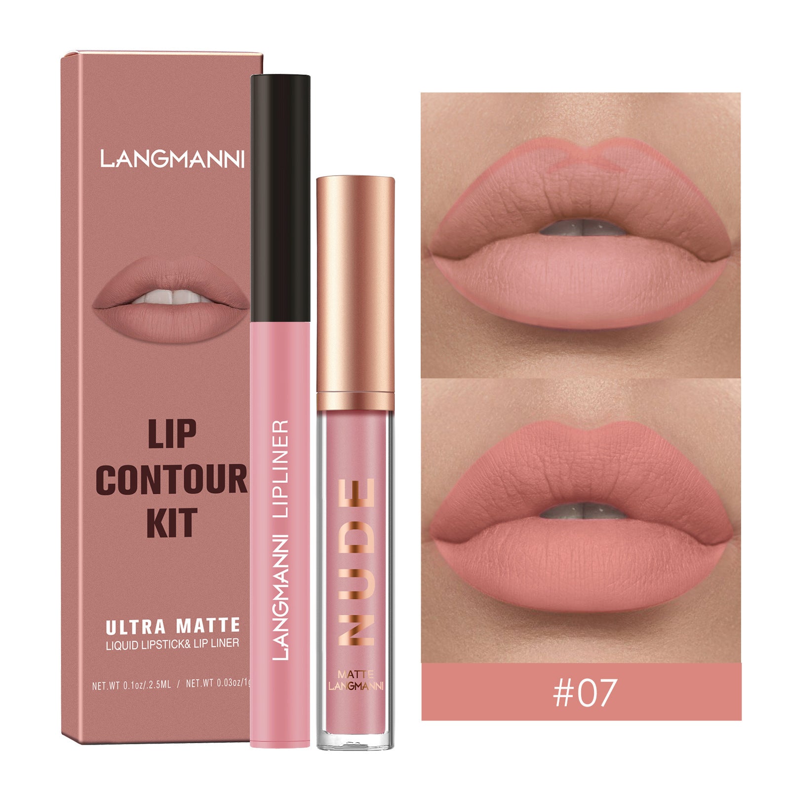 Lip Liner Combination Suit No Stain On Cup Matte Lip Gloss Suit - Balochistan LLC  Product information: Efficacy: Natural Color: 01,02,03,04,05,06,07,08,09,10,11,12 Specifications: Standard specifications Applicable skin type: Universal Packing list: Lipstick+lipliner x1 Product Image: