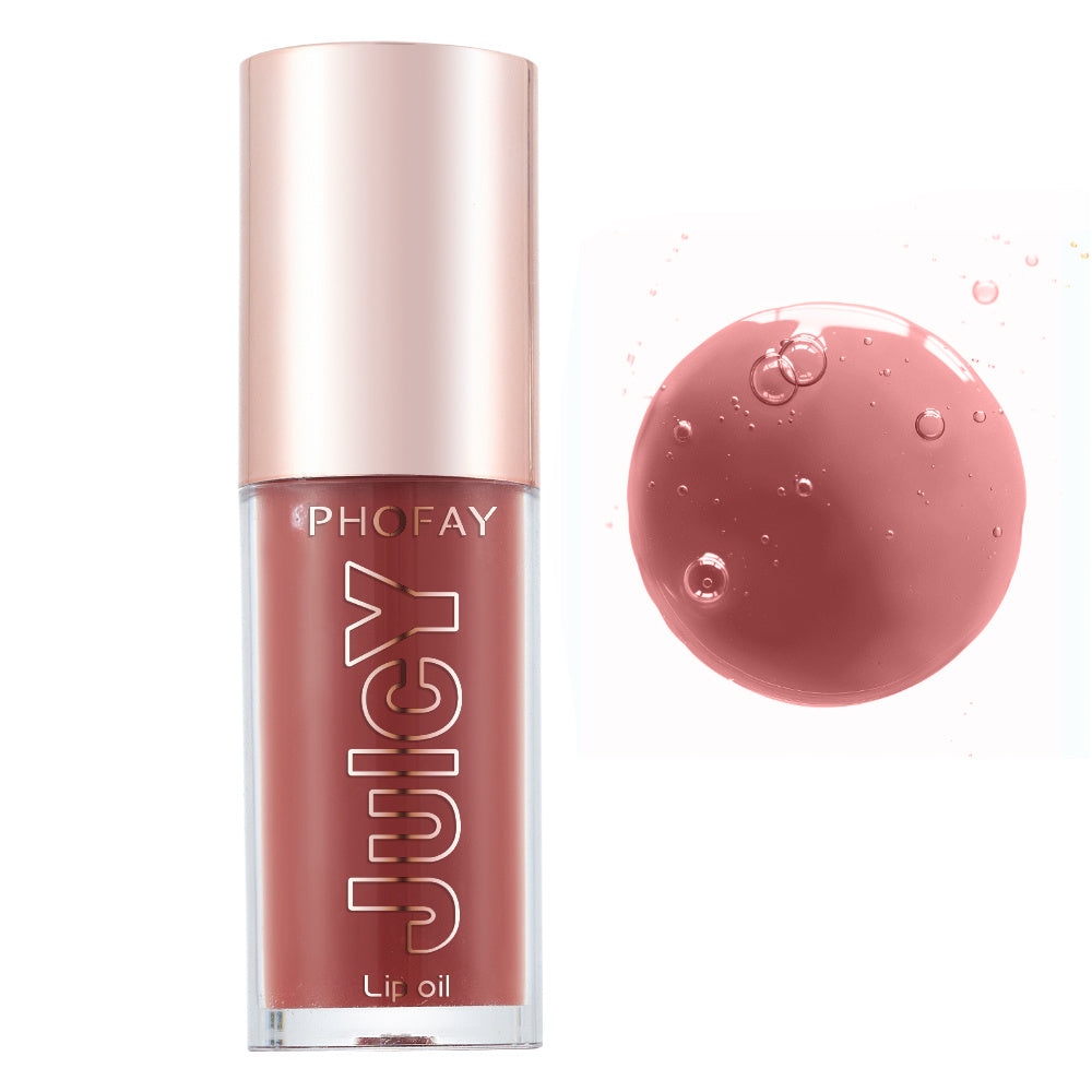 PHOFAY Juicy Lip Oil - Balochistan LLC  Product Introduction: Net Weight: 4.8 ML Functions: Ultra-moisturizing, Non-sticky Suggested Usage: Apply directly to clean, dry lips using the doe-foot applicator. Lay the doe-foot applicator flat against your lips to evenly distribute the gloss with a back-and-forth motion. Packing list: 1* Juicy Lip Oil