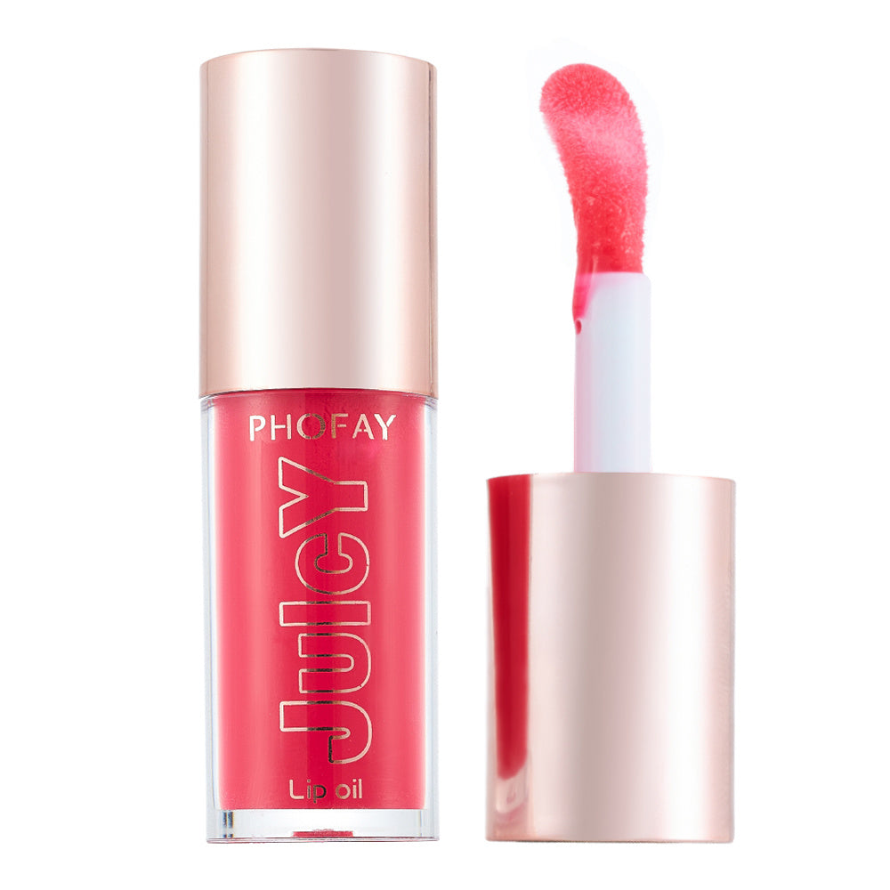 PHOFAY Juicy Lip Oil - Balochistan LLC  Product Introduction: Net Weight: 4.8 ML Functions: Ultra-moisturizing, Non-sticky Suggested Usage: Apply directly to clean, dry lips using the doe-foot applicator. Lay the doe-foot applicator flat against your lips to evenly distribute the gloss with a back-and-forth motion. Packing list: 1* Juicy Lip Oil