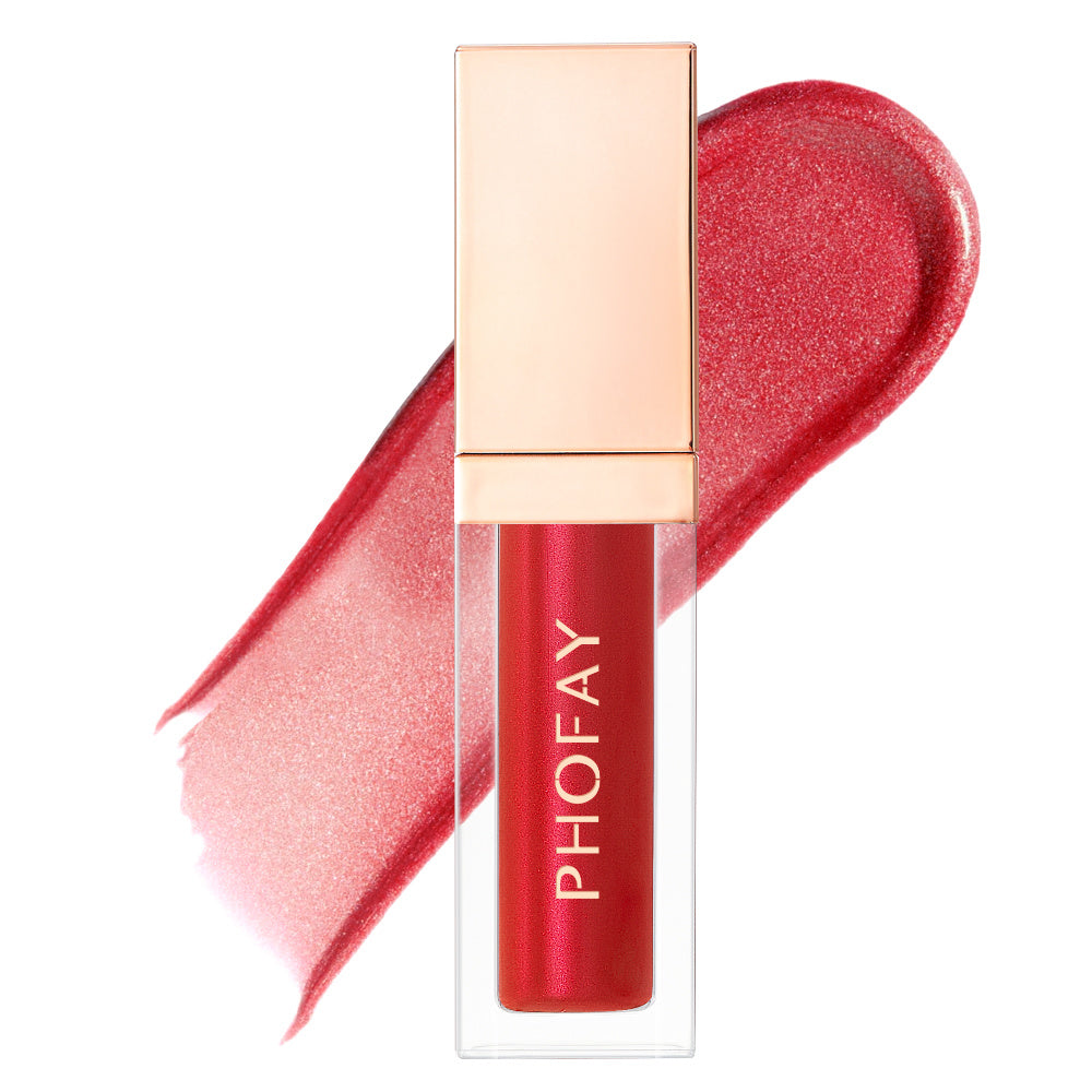 PHOFAY Ultra-Glossy Lip Gloss - Balochistan LLC  Net Weight: 6 ML Functions: Ultra-glossy, High-shine SUGGESTED USAGE: Apply directly to clean and dry lips, moving back and forth to evenly distribute the gloss for charming lips!