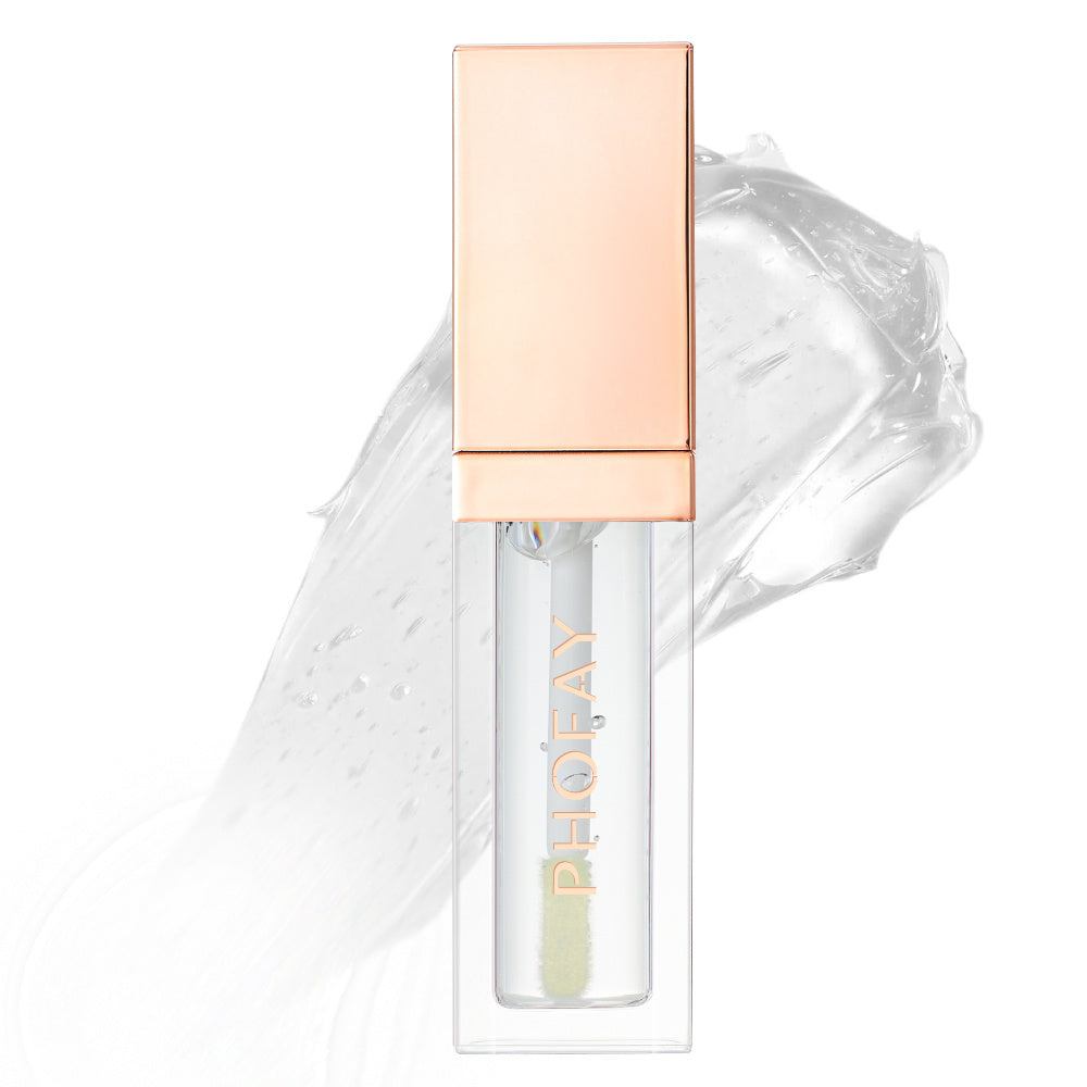 PHOFAY Ultra-Glossy Lip Gloss - Balochistan LLC  Net Weight: 6 ML Functions: Ultra-glossy, High-shine SUGGESTED USAGE: Apply directly to clean and dry lips, moving back and forth to evenly distribute the gloss for charming lips!