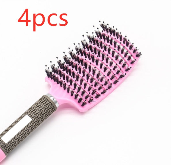 Hairbrush Anti Klit Brushy Haarborstel Women Detangler Hair Brush Bristle Nylon Scalp Massage  Teaser Hair Brush Comb - Balochistan LLC 