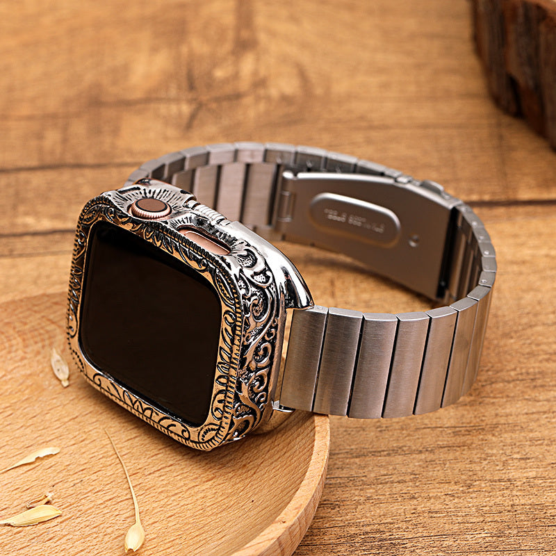 Ethnic Watch Belt Case Bezel Protective Cover