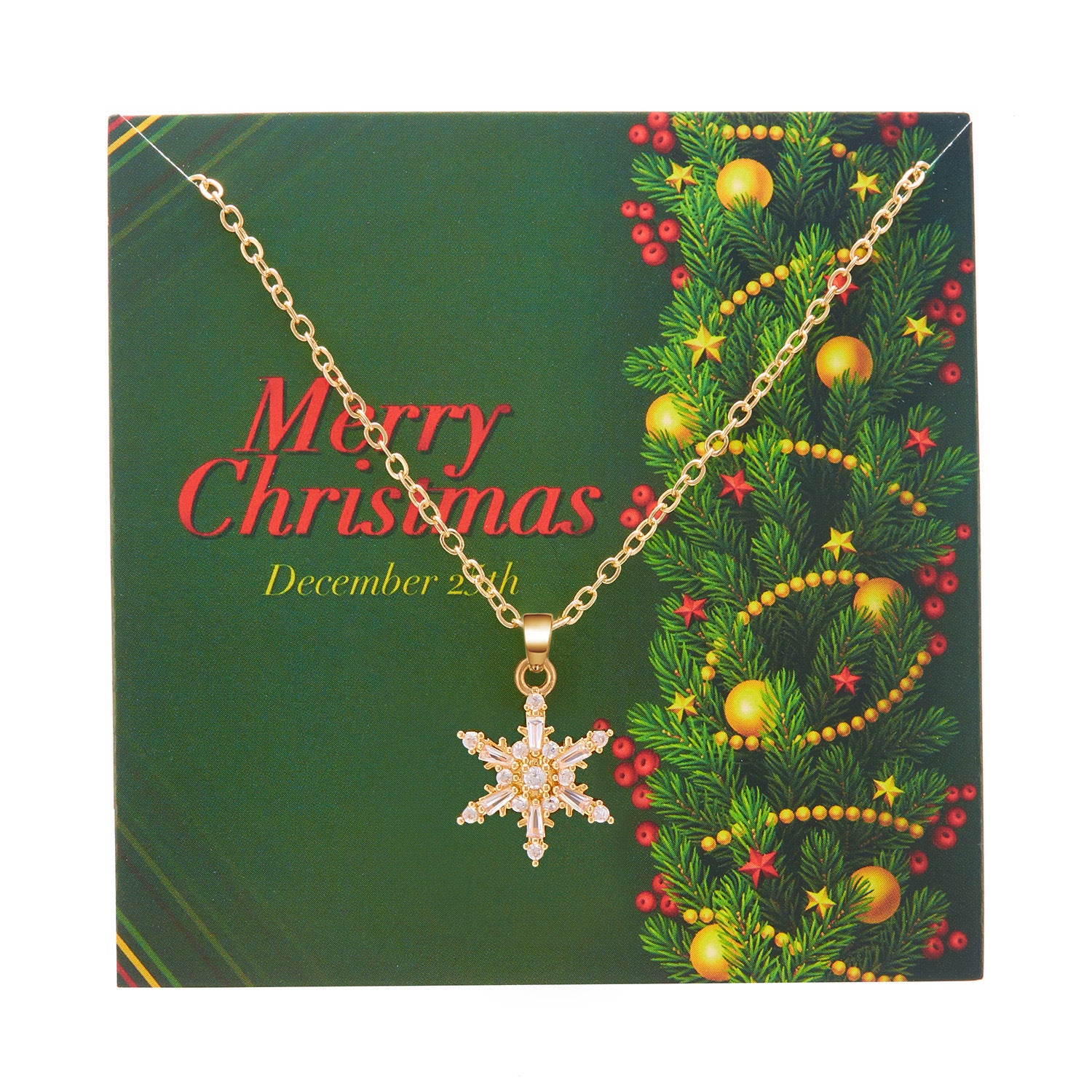 Christmas Necklace Snowflake Copper Inlaid Zirconium Paper Card Clavicle Chain - Balochistan LLC  Product information: Treatment Process: Electroplating Color: #1,#2,#3,#4,#5 Applicable population: Female Pendant material: Copper and zircon Chain style: O-ring chain Material: Copper Packing list: 1* Necklace Product Image: