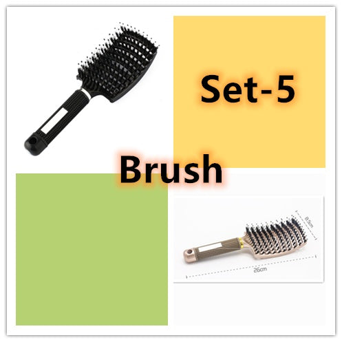 Hairbrush Anti Klit Brushy Haarborstel Women Detangler Hair Brush Bristle Nylon Scalp Massage  Teaser Hair Brush Comb - Balochistan LLC 