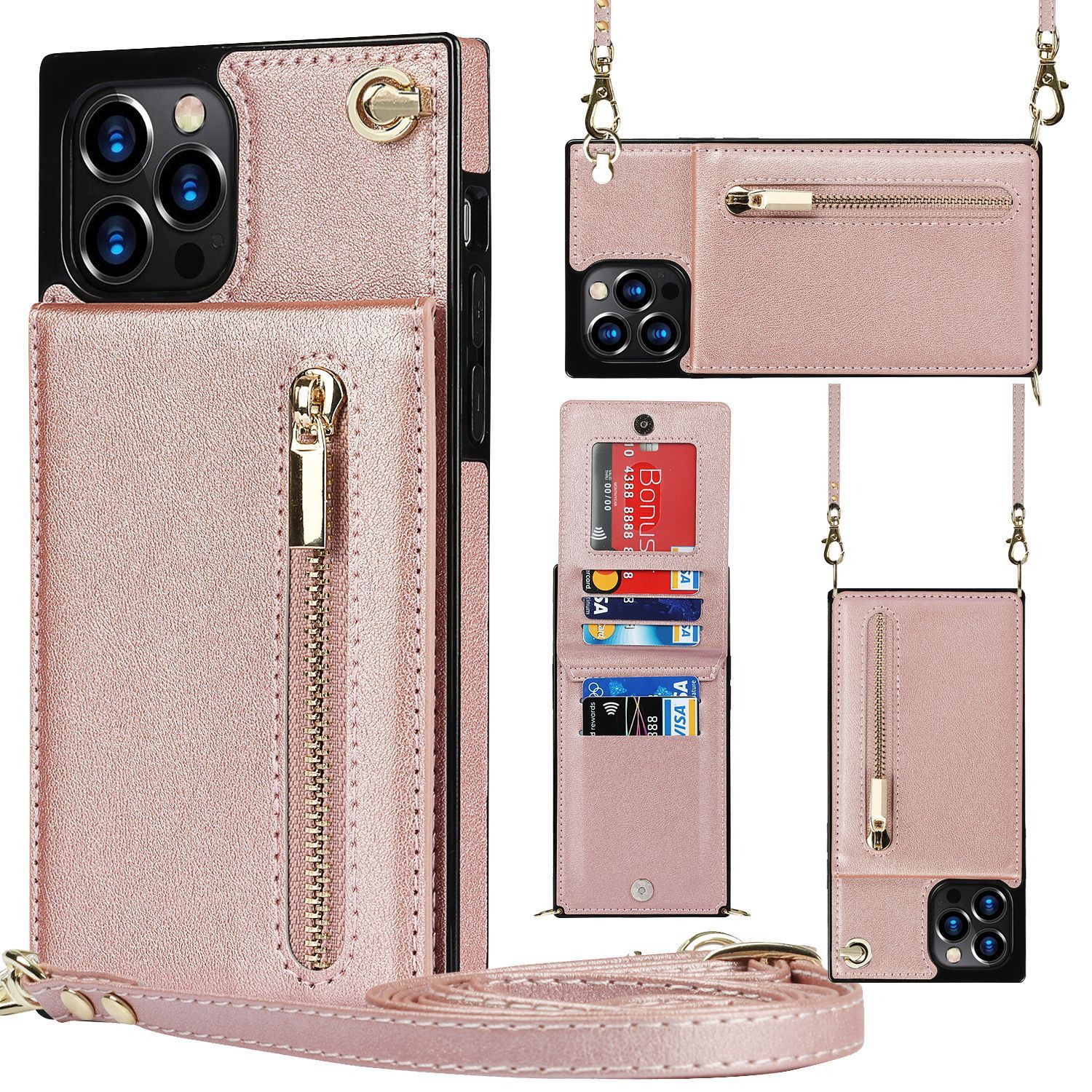 Zipper Phone Case Phone Case Crossbody - Balochistan LLC  Product information : Style: back cover Material: PU Color: black, purple, green, rose gold, red Applicable Model :S21,S21PLUS,S21ULTRA,S21 FE,S20Plus,S20 Ultra,S20 FE 5G,NOTE20,NOTE20ULTRS,S10,S10E,S10Plus,S20,Note9,Note10,Note10PRO,A90 5G,S21FE,S22,S22U,S22P Description: Compatible with Samsung, excluding Samsung products Packing list: Phone case*1