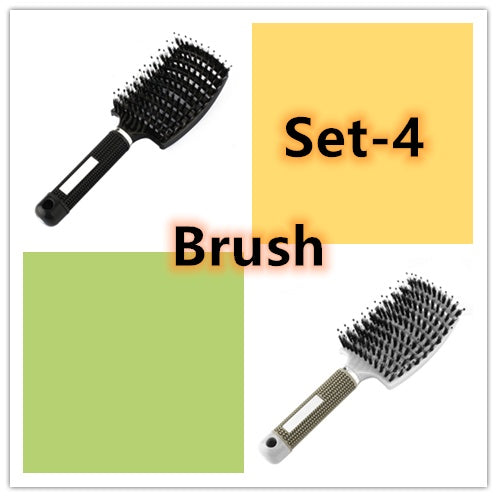 Hairbrush Anti Klit Brushy Haarborstel Women Detangler Hair Brush Bristle Nylon Scalp Massage  Teaser Hair Brush Comb - Balochistan LLC 