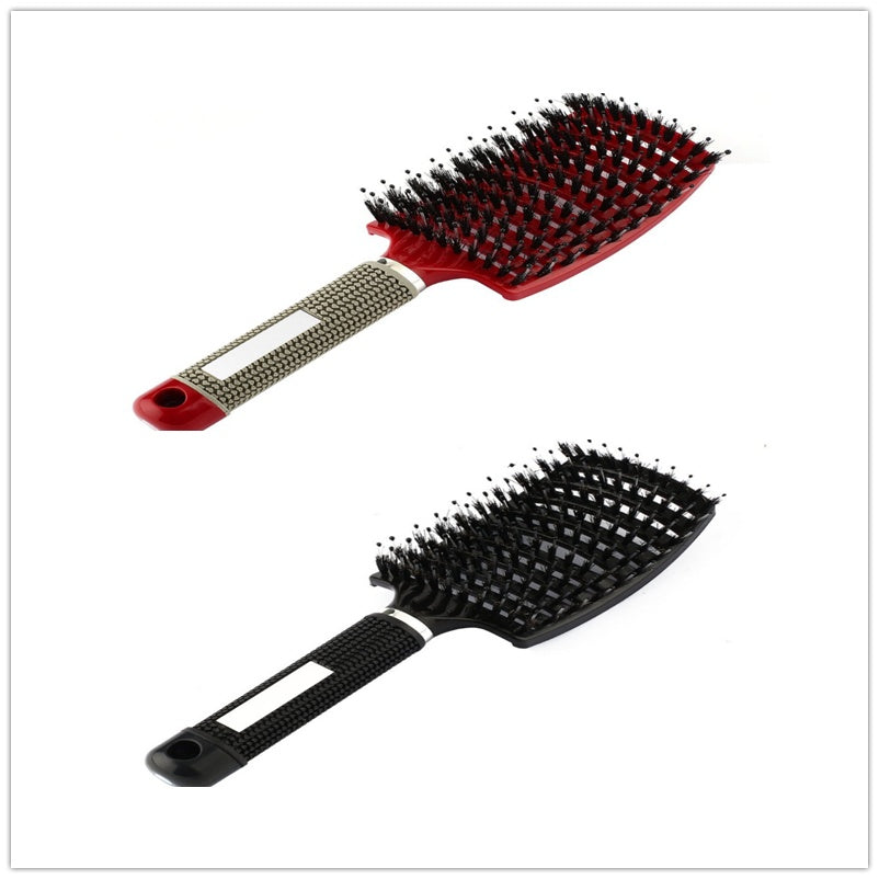 Hairbrush Anti Klit Brushy Haarborstel Women Detangler Hair Brush Bristle Nylon Scalp Massage  Teaser Hair Brush Comb - Balochistan LLC 