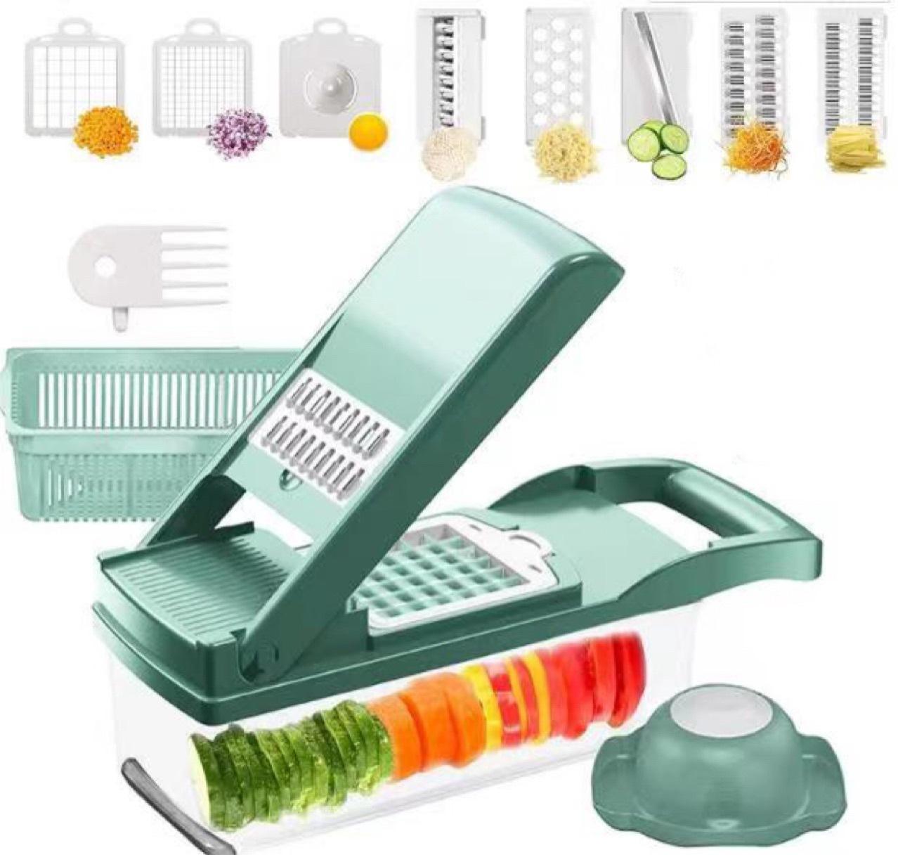 12 In 1 Manual Vegetable Chopper Kitchen Gadgets Food Chopper Onion Cutter Vegetable Slicer - Balochistan LLC 