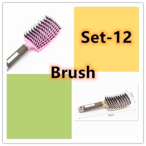 Hairbrush Anti Klit Brushy Haarborstel Women Detangler Hair Brush Bristle Nylon Scalp Massage  Teaser Hair Brush Comb - Balochistan LLC 