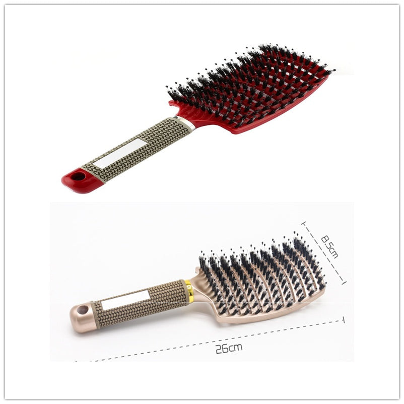 Hairbrush Anti Klit Brushy Haarborstel Women Detangler Hair Brush Bristle Nylon Scalp Massage  Teaser Hair Brush Comb - Balochistan LLC 