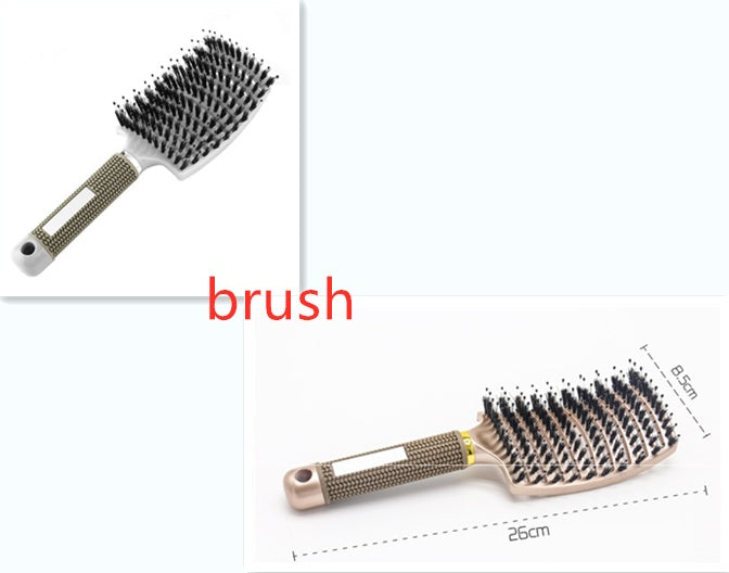 Hairbrush Anti Klit Brushy Haarborstel Women Detangler Hair Brush Bristle Nylon Scalp Massage  Teaser Hair Brush Comb - Balochistan LLC 