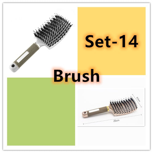 Hairbrush Anti Klit Brushy Haarborstel Women Detangler Hair Brush Bristle Nylon Scalp Massage  Teaser Hair Brush Comb - Balochistan LLC 