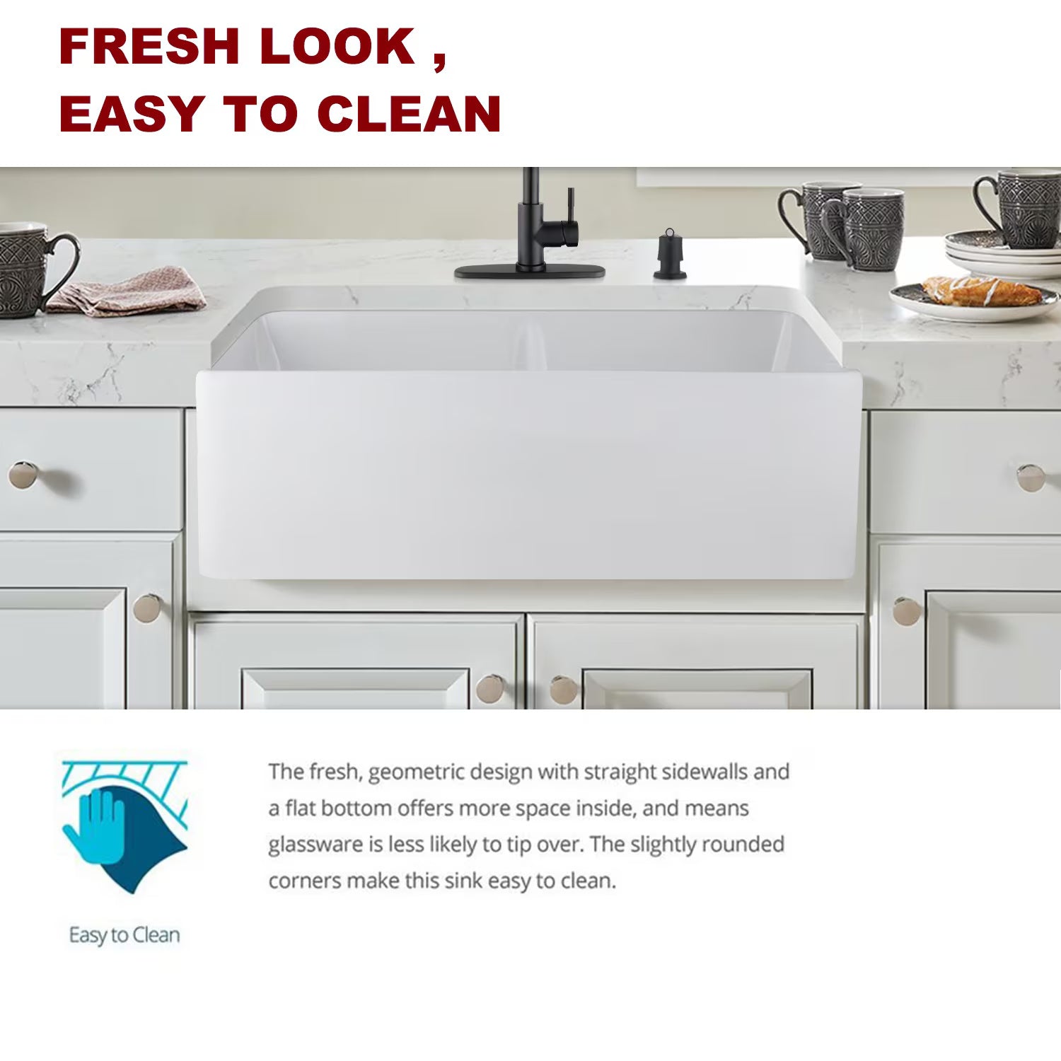 Kitchen Sink Single Bowl White