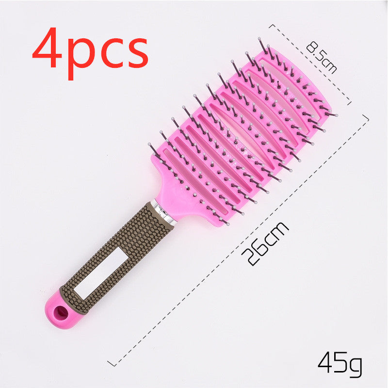 Hairbrush Anti Klit Brushy Haarborstel Women Detangler Hair Brush Bristle Nylon Scalp Massage  Teaser Hair Brush Comb - Balochistan LLC 